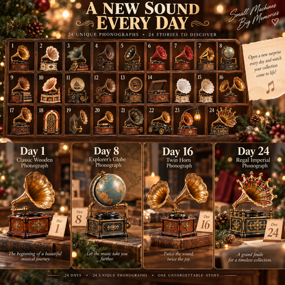24 Days of Vintage Phonographs — A Journey Through the Golden Age of Sound 🎵