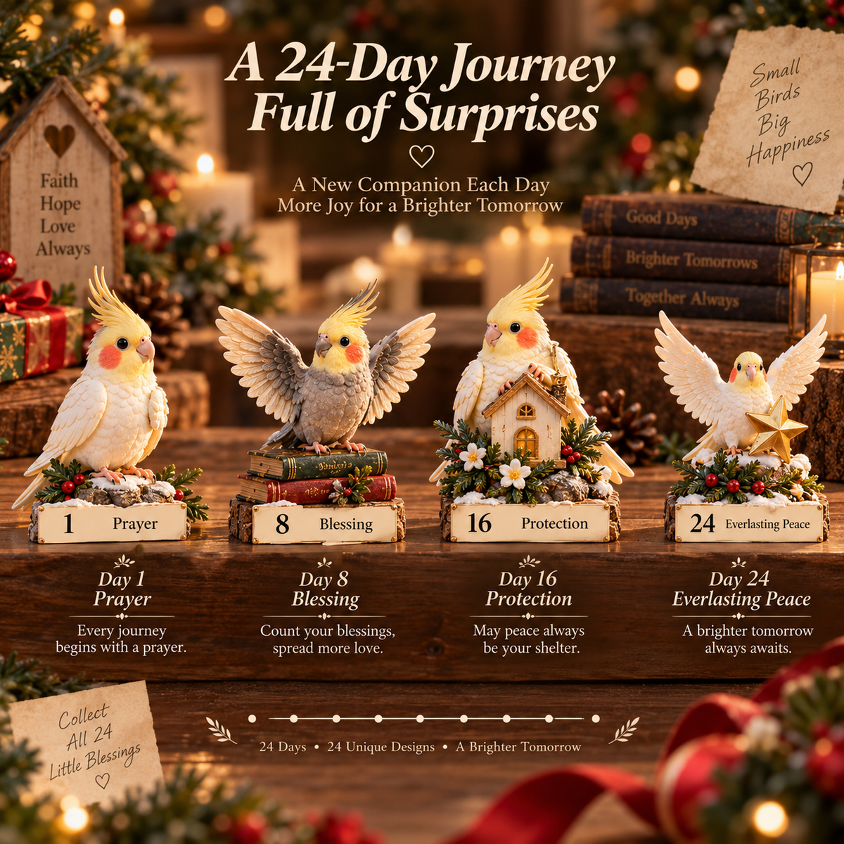 🐦 24 Days of Cockatiel Joy — 24 Little Personalities to Discover
