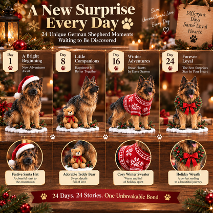 24 Days of German Shepherds — A Christmas of Loyalty & Love 🐾🎄