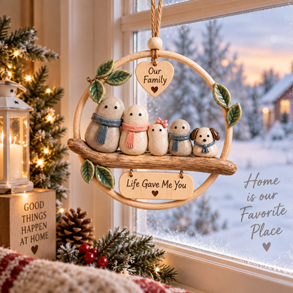 DIY Family Pebble Keepsake Kit – Create Your Own Family Christmas Ornament, Meaningful Holiday Craft & Gift