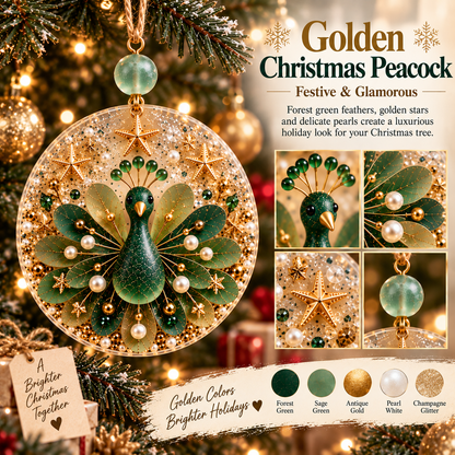 DIY Peacock Christmas Ornament Kit – Create Your Own Festive Peacock, Holiday Craft Kit & Handmade Keepsake