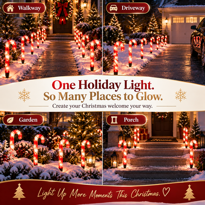 🎄 Christmas Candy Cane Pathway Lights – Light Up the Way Home