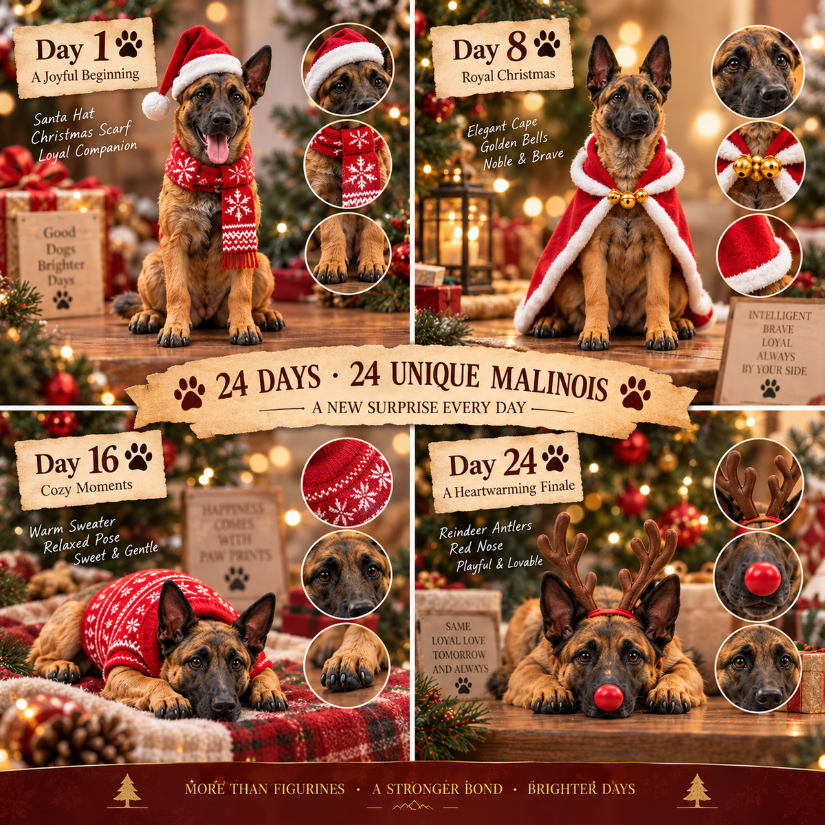 24 Days of Belgian Malinois Joy — 24 Unique Collectible Figurines