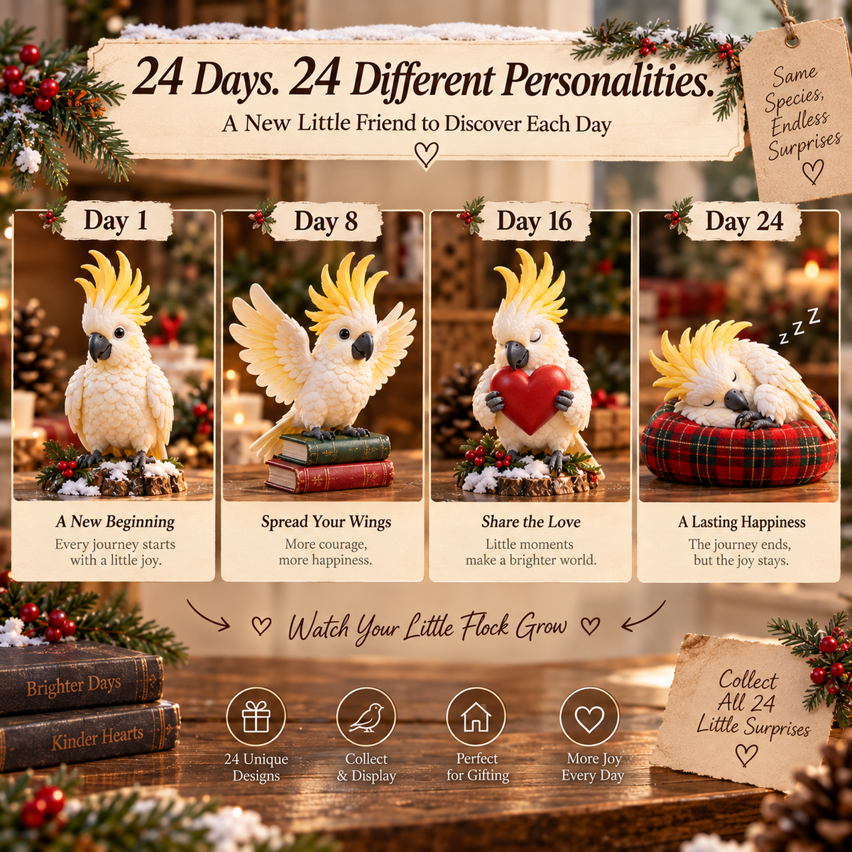 🐦 24 Days of Cockatoo Joy — 24 Little Personalities to Discover