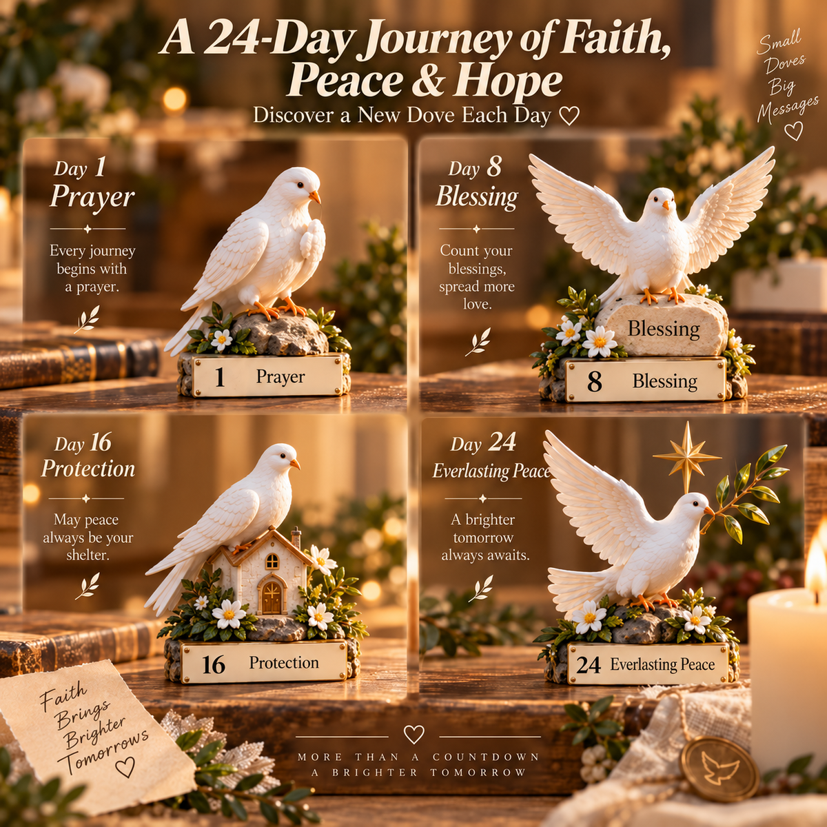 ✝️ 24 Days of White Doves — A Journey of Faith, Peace & Hope