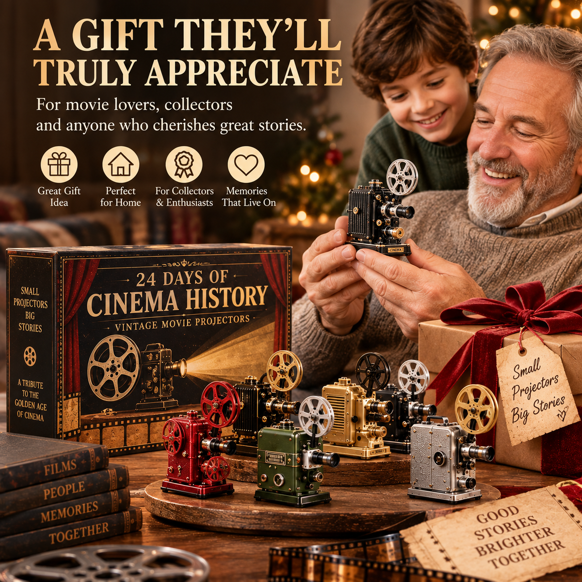🎬24 Days of Cinema History – Vintage Movie Projector Collection