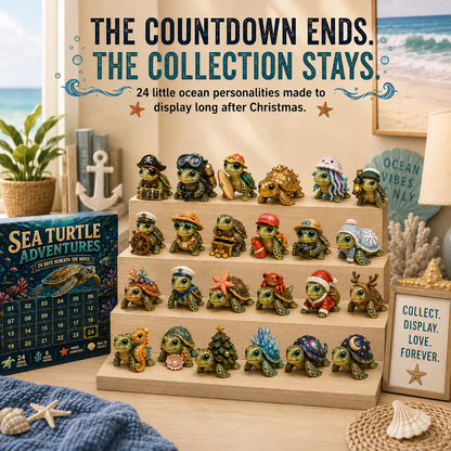 🌊🐢Sea Turtle Adventures Advent Calendar – 24 Unique Ocean Turtle Collectibles