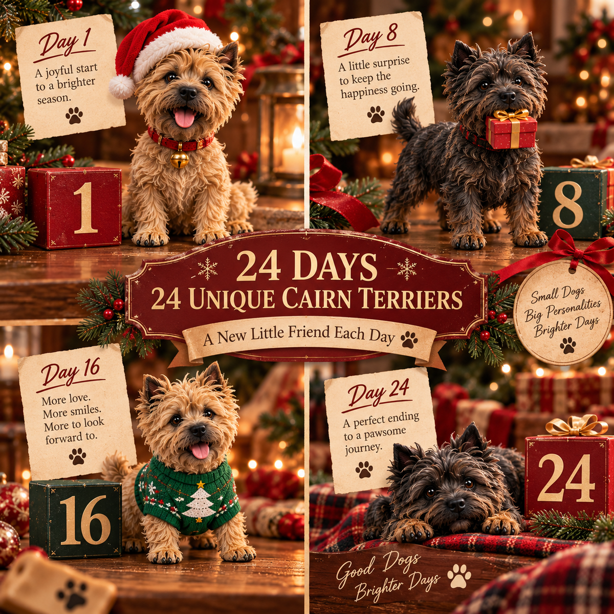 🐾 24 Days of Cairn Terrier Joy — 24 Little Personalities to Discover