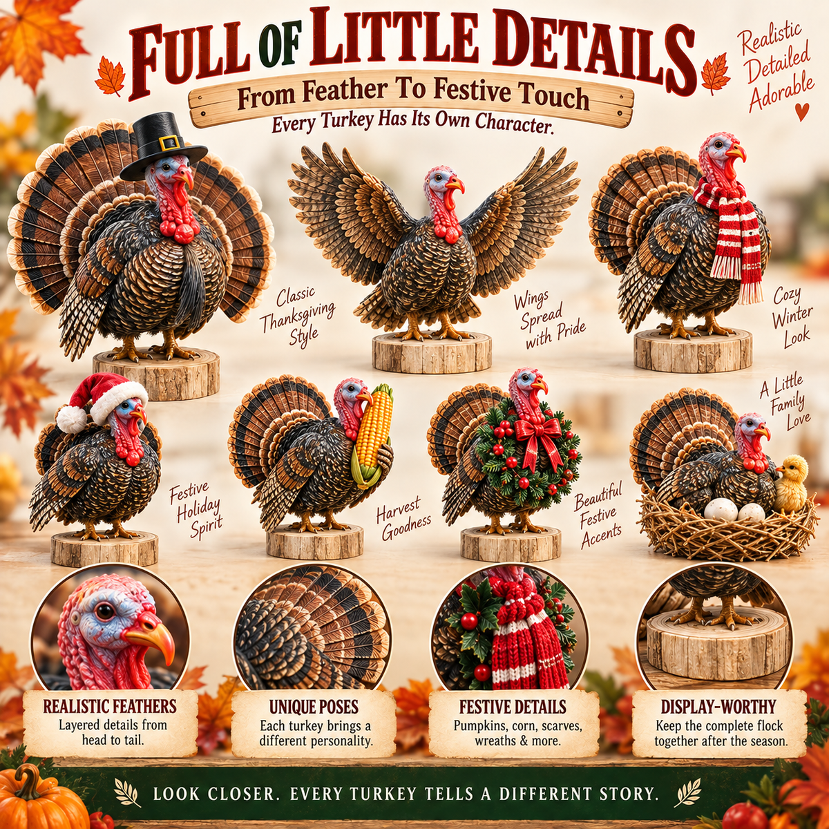 🦃 24 Thankful Turkeys – 24 Days of Gratitude Holiday Countdown