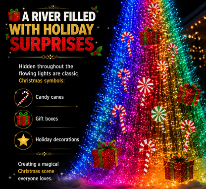 🎅 Santa’s Magical Sweet Treat | Solar Powered Flowing LED Christmas Garden Decoration