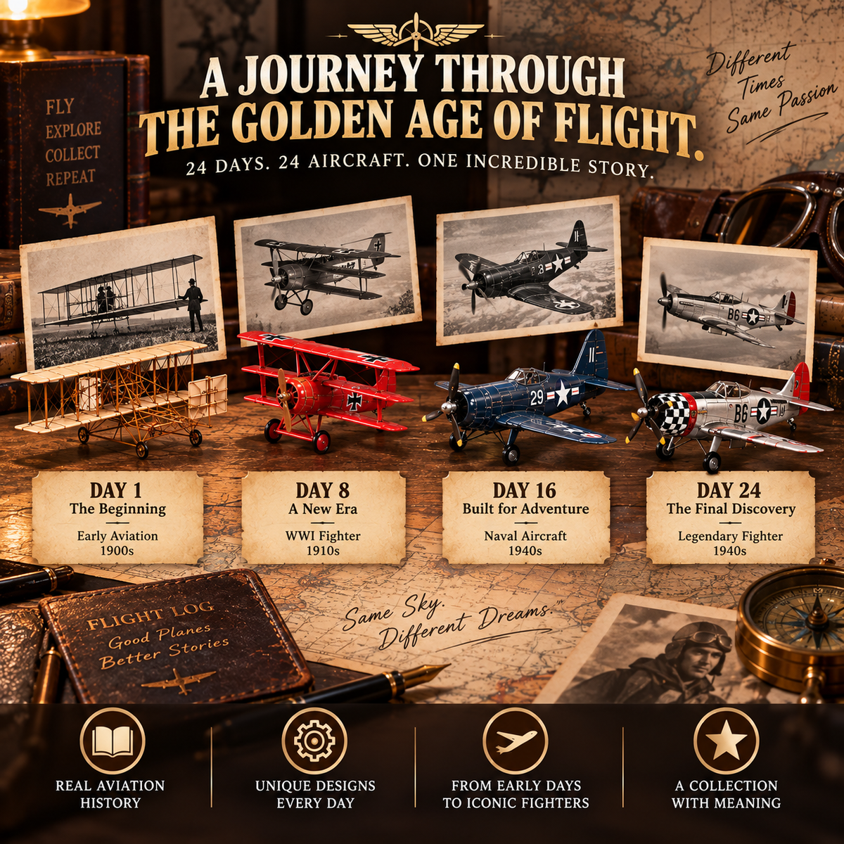 24 Days of Vintage Airplanes — A Journey Through Aviation History ✈️