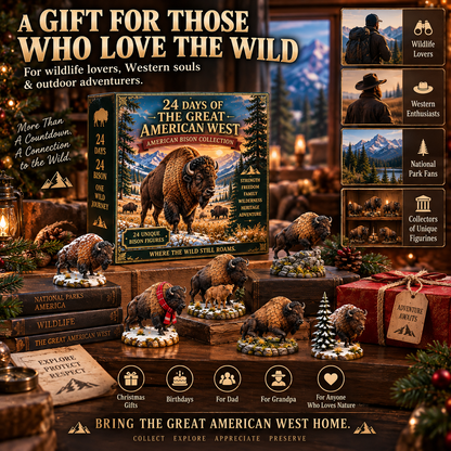 🦬 24 Days of the Great American West – American Bison Collectible Advent Calendar 🎄