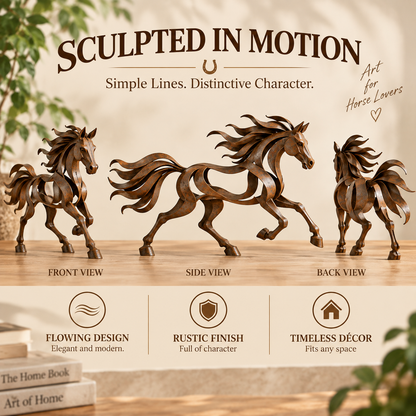 🐎 Spirit of the Open Range – Galloping Horse Sculpture