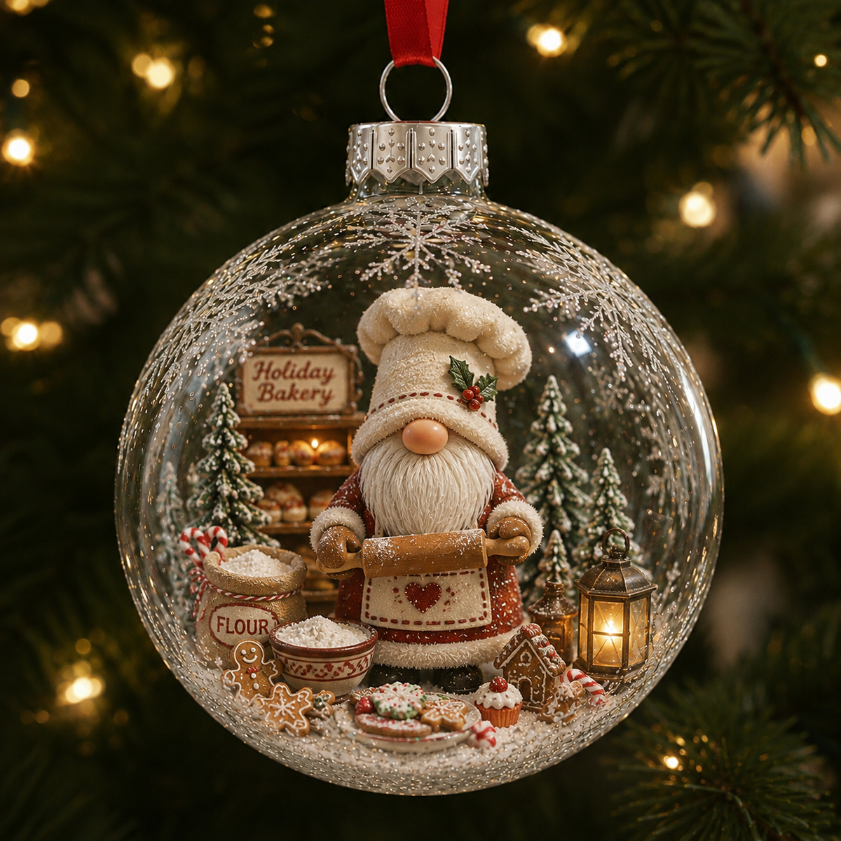 🎄 Christmas Gnome Miniature World Ornament Collection