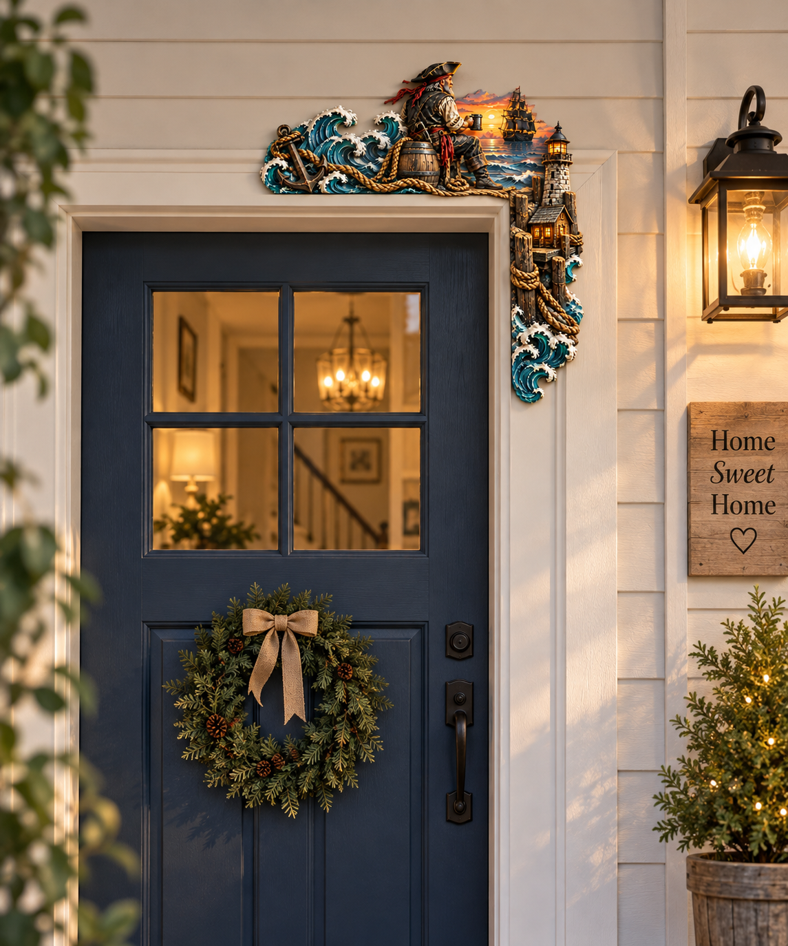 🏴‍☠️ Pirate’s Last Watch – Coastal Doorway Corner Decor