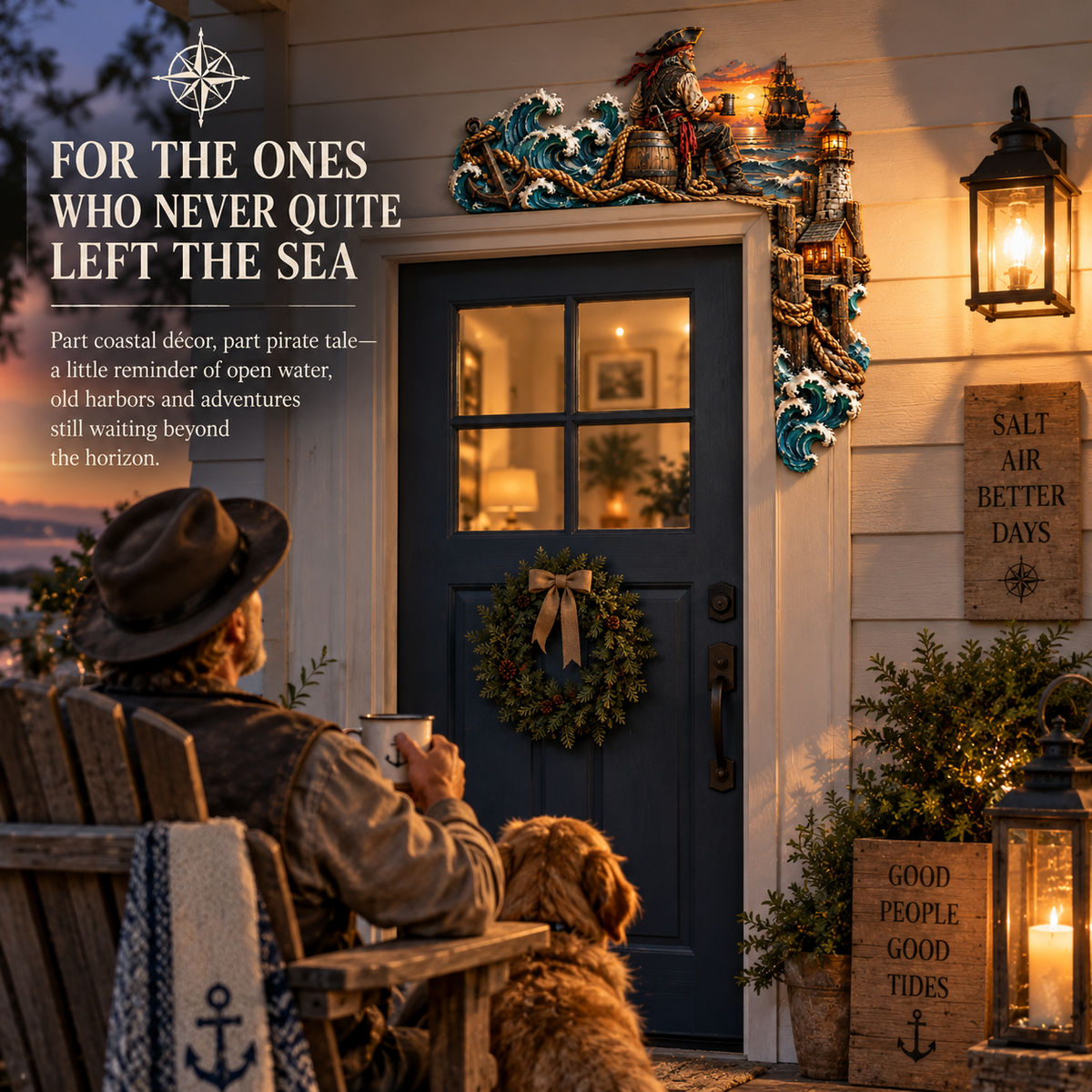 🏴‍☠️ Pirate’s Last Watch – Coastal Doorway Corner Decor