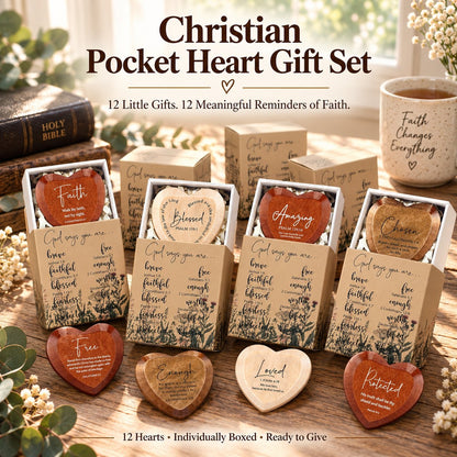 ⏳Last Day 50% OFF ✝️ Christian Pocket Heart Gift Set(Set of 12)
