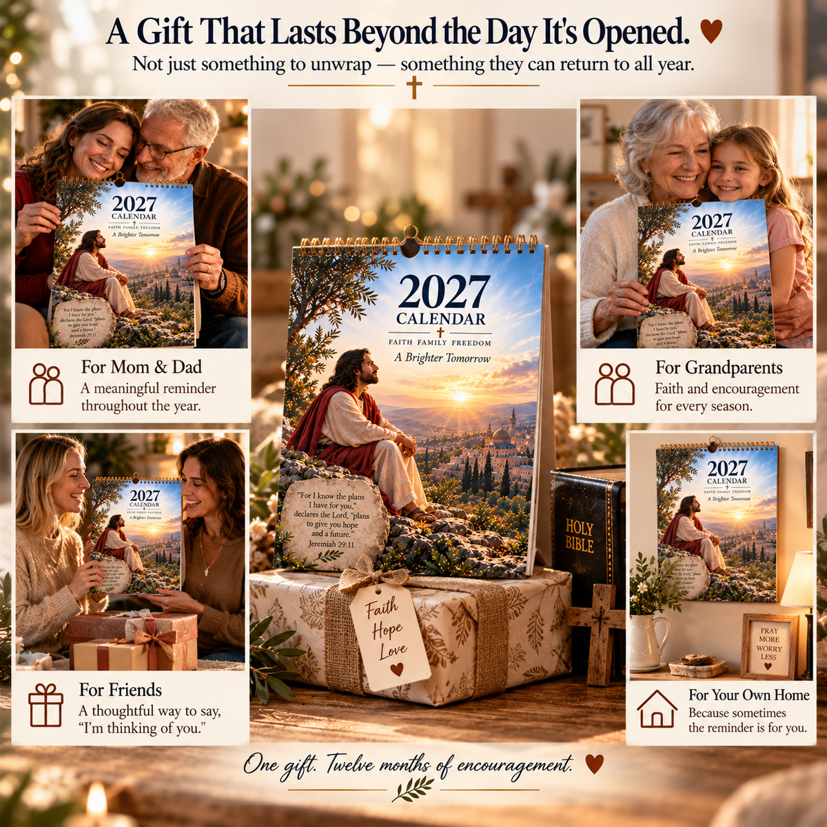 2027 His Light Through Every Season — Christian Inspirational Calendar