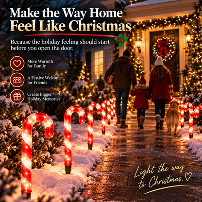 🎄 Christmas Candy Cane Pathway Lights – Light Up the Way Home
