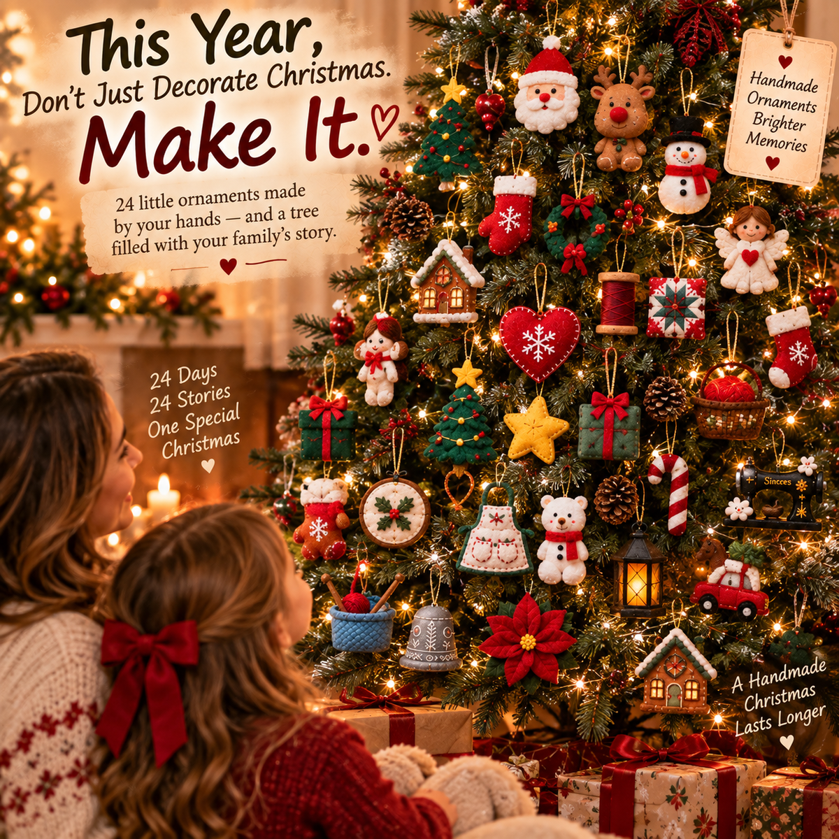 🎄 24 Days of Handmade Christmas — Felt Ornament Sewing Kit
