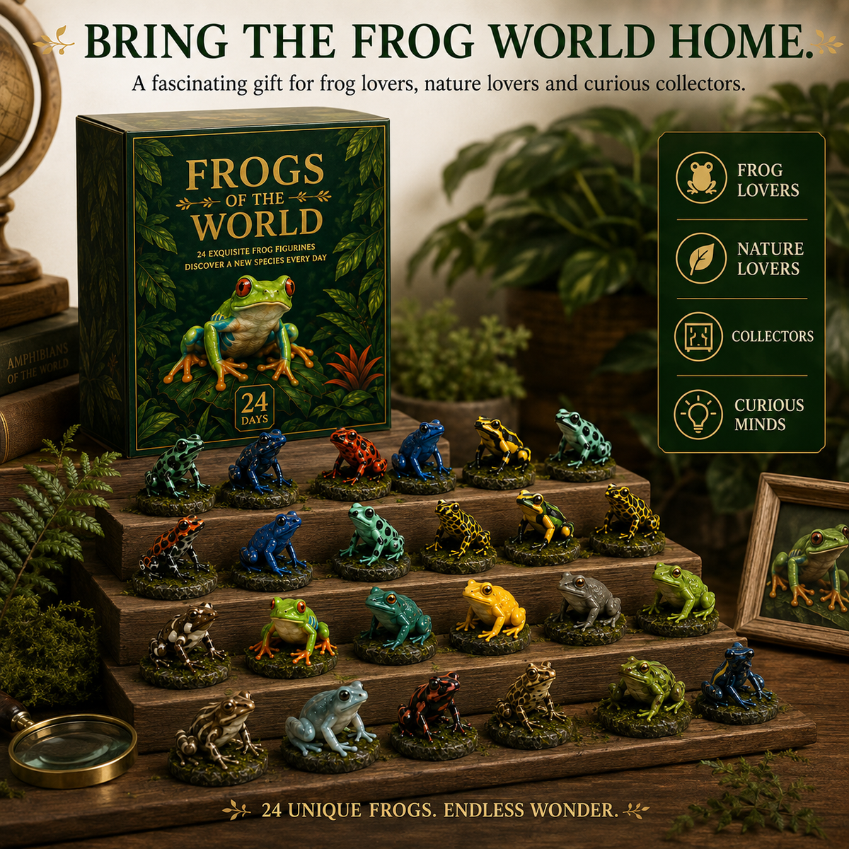 Frogs of the World– 24-Day Realistic Frog Advent Calendar