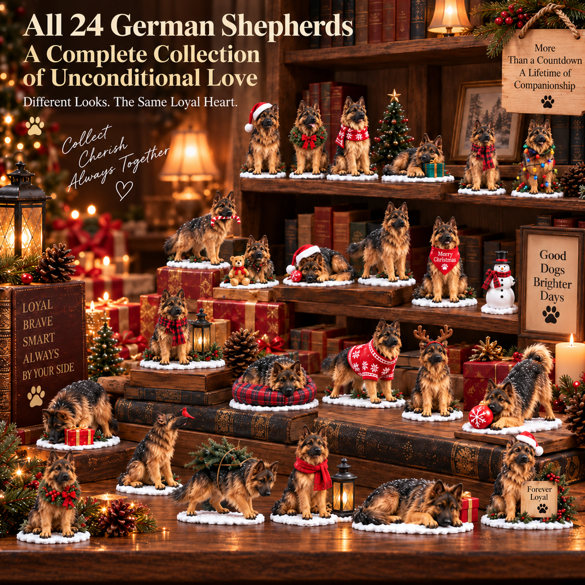 24 Days of German Shepherds — A Christmas of Loyalty & Love 🐾🎄