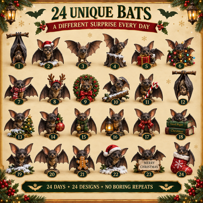 🦇 24 Nights of Nocturnal Wonders – A Christmas Collection for Bat Lovers