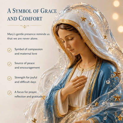🔥LAST DAY 50% OFF - 🙏Our Lady of Starlight Illuminated Prayer Statue | Religious Decor & Faith Gift✨
