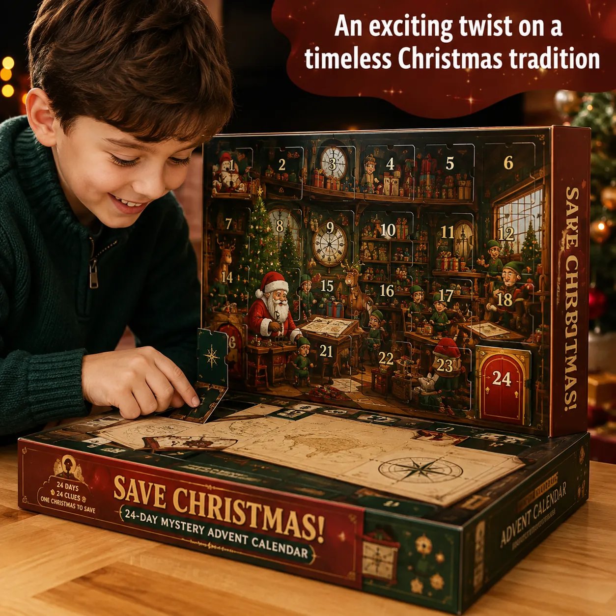⏳ Last Day 50% OFF – 🎁✨24-Day Mystery Adventure Advent Calendar Collection | 24 Clues, Hands-On Puzzles & One Final Reveal