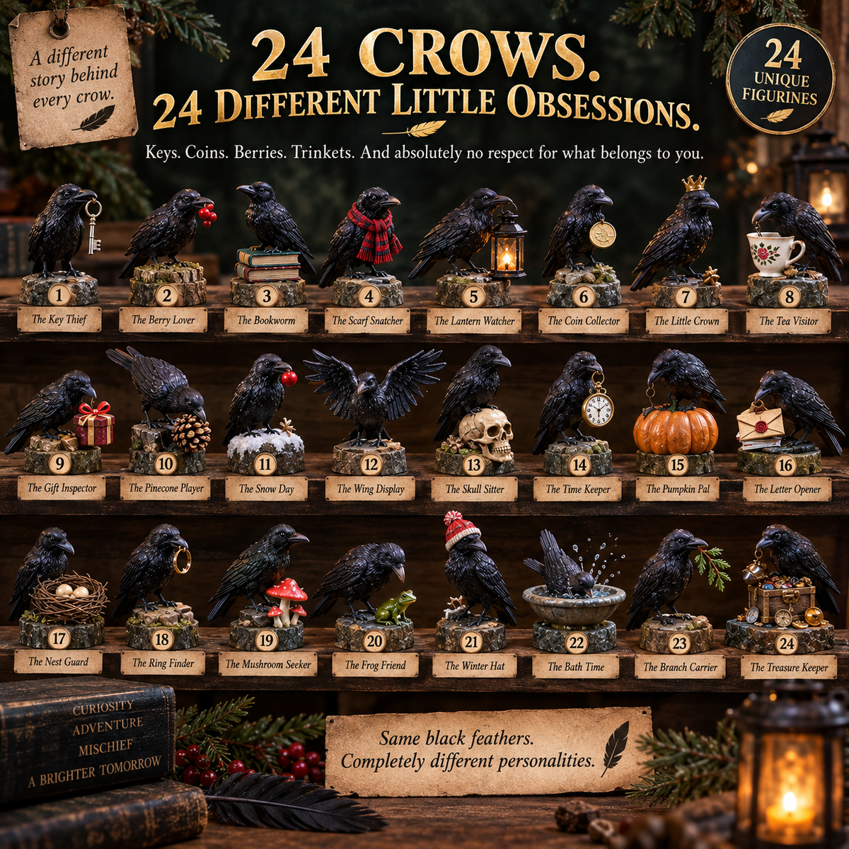 24 Days of Crow Mischief — 24 Clever Little Troublemakers 🖤