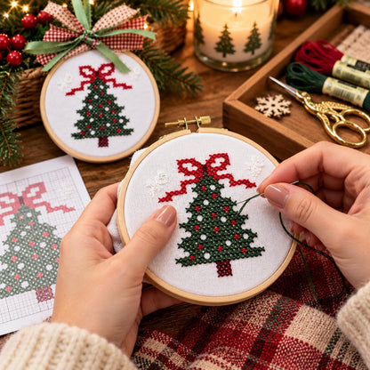 🎁LAST DAY 49% OFF-🎄Complete Christmas Embroidery Ornament DIY Kit