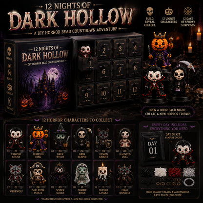 12 Nights of Halloween DIY Bead Countdown Kit – 12 Spooky Characters to Build & Collect