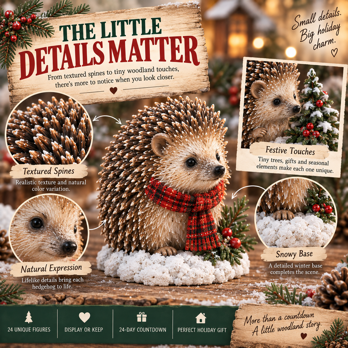 🦔🎄24 Days of Hedgehogs – A Woodland Christmas