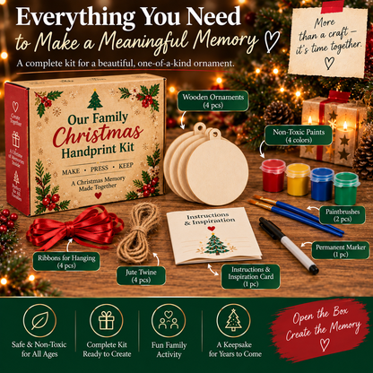 🎄 Family Handprint Christmas Keepsake Kit