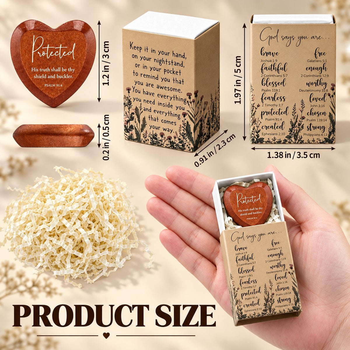 ⏳Last Day 50% OFF ✝️ Christian Pocket Heart Gift Set(Set of 12)