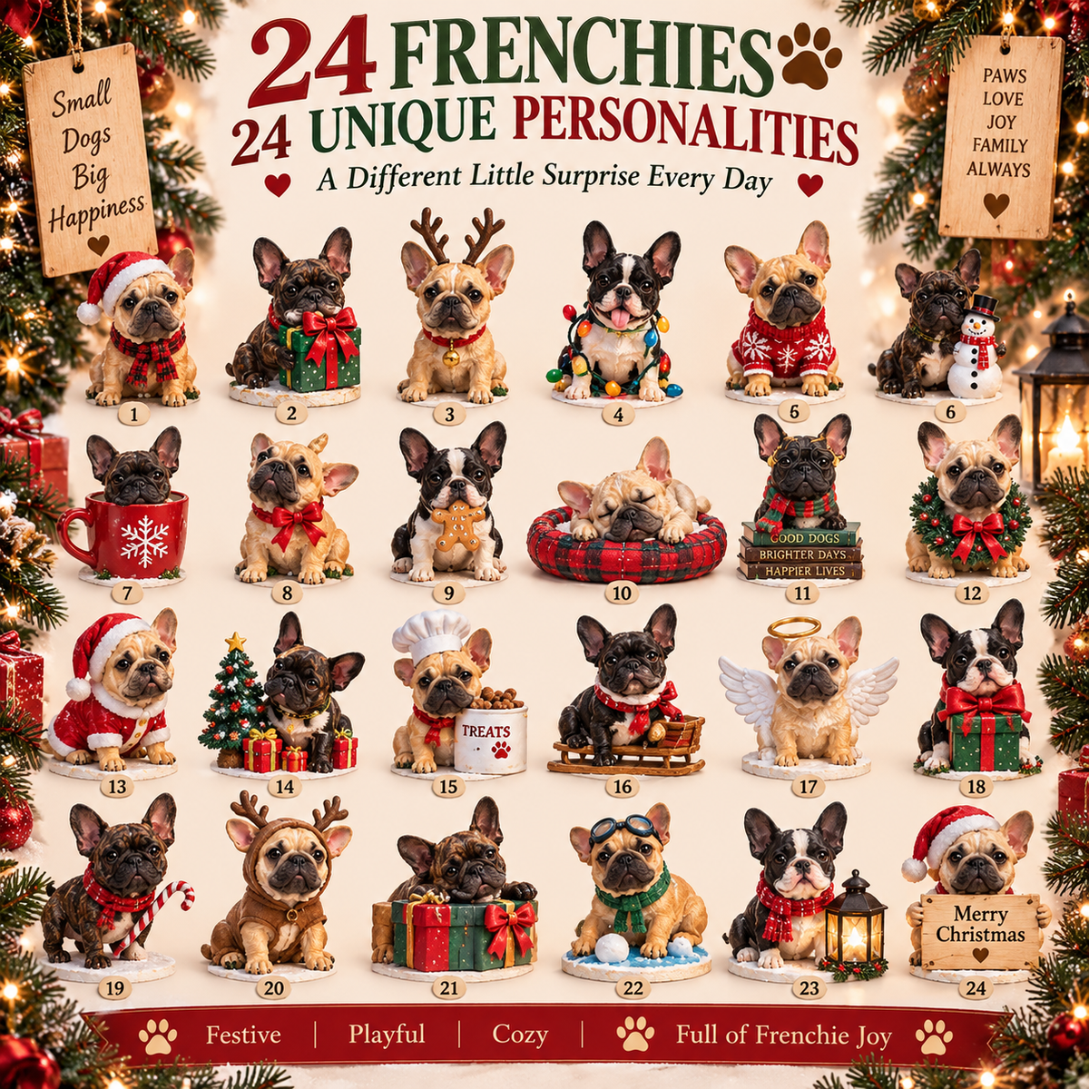 🎄 24 Days of Frenchie Joy — One Little Personality Every Day 🐾