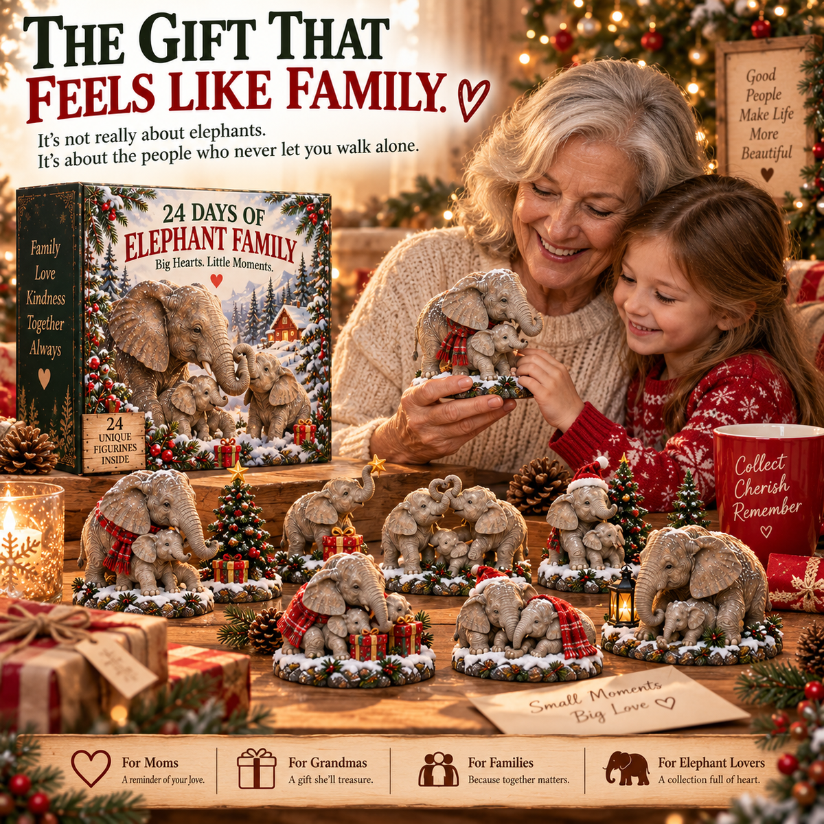 🐘❤️24 Days of Elephant Family — 24 Little Moments of Love, Togetherness & Christmas Joy