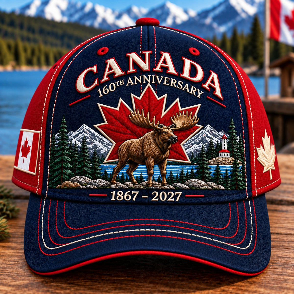 🍁 Canada 160th Anniversary 1867–2027 – Premium Embroidered Heritage Cap100% Cotton • Detailed Embroidery • Comfortable Fit