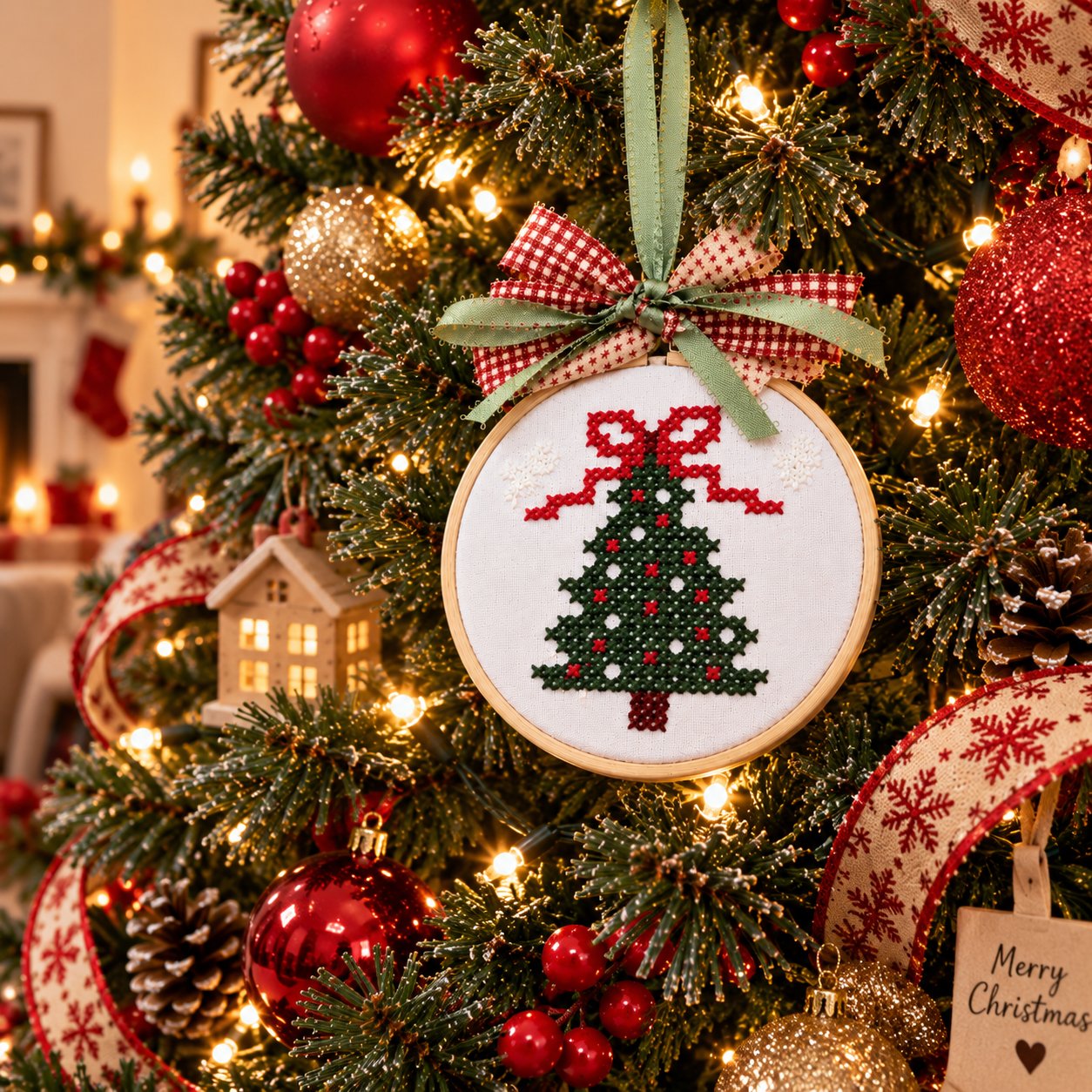 🎁LAST DAY 49% OFF-🎄Complete Christmas Embroidery Ornament DIY Kit
