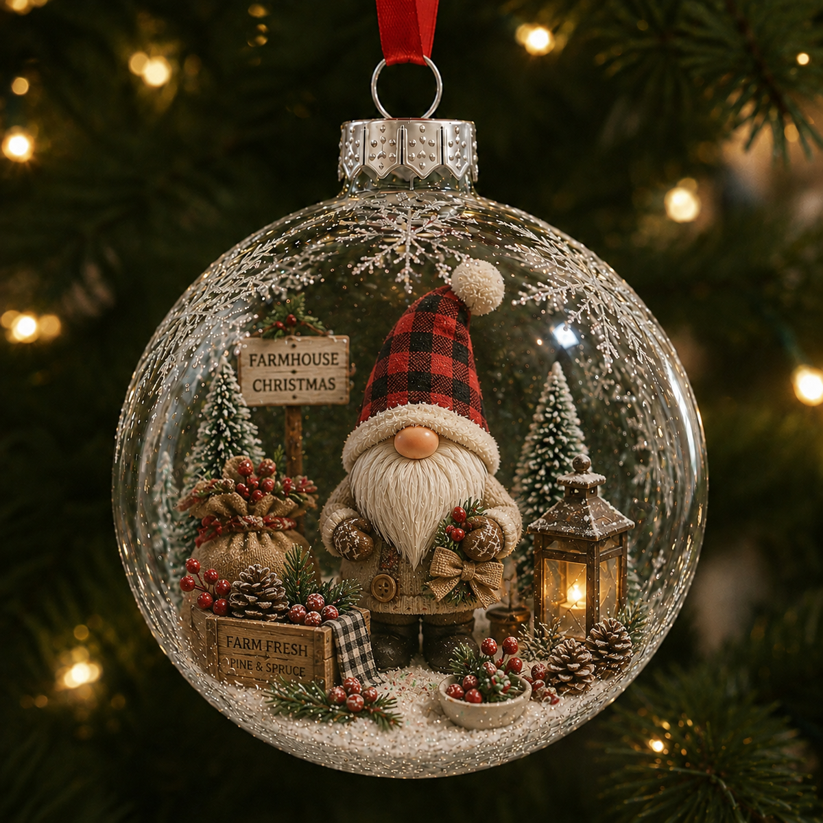 🎄 Christmas Gnome Miniature World Ornament Collection