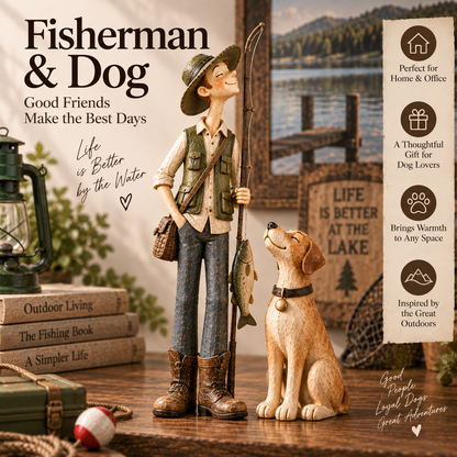 ⛳ Golfer & Loyal Dog Figurine Set 🐾 – Heartwarming Golf Decor & Unique Gift for Golf Lovers