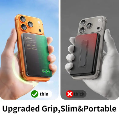 ⚡ 15W Magnetic Wireless Power Bank – Ultra-Slim 0.35" Portable Charger