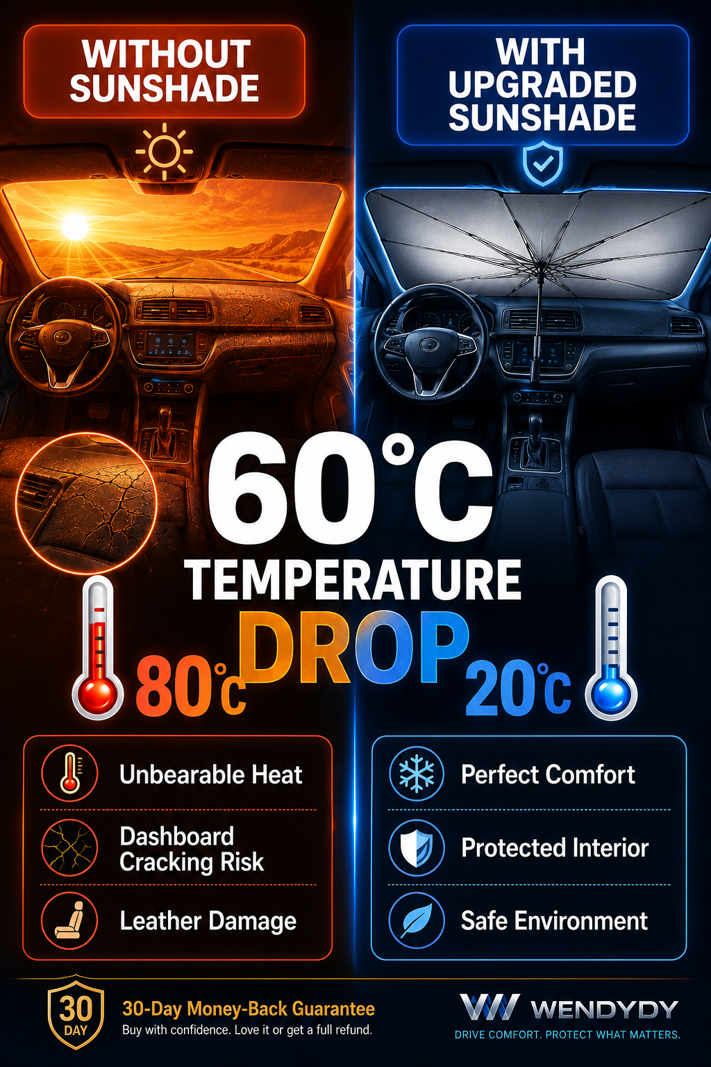 ✨️Last Day 49% OFF☀️🚗2026 Upgraded Car Windshield Sun Shade Umbrella