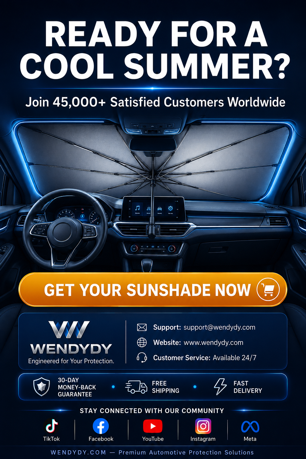 ✨️Last Day 49% OFF☀️🚗2026 Upgraded Car Windshield Sun Shade Umbrella