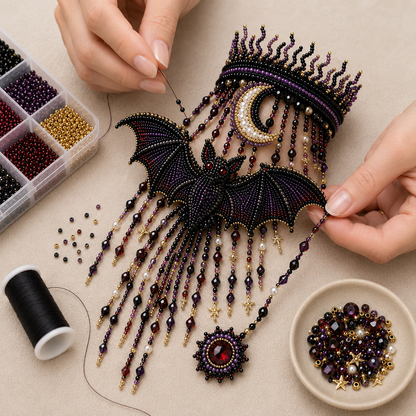 🎃 DIY Halloween Beaded Hand Jewelry Kit