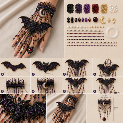 🎃 DIY Halloween Beaded Hand Jewelry Kit