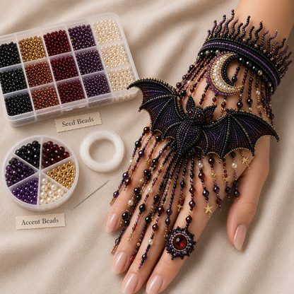 🎃 DIY Halloween Beaded Hand Jewelry Kit