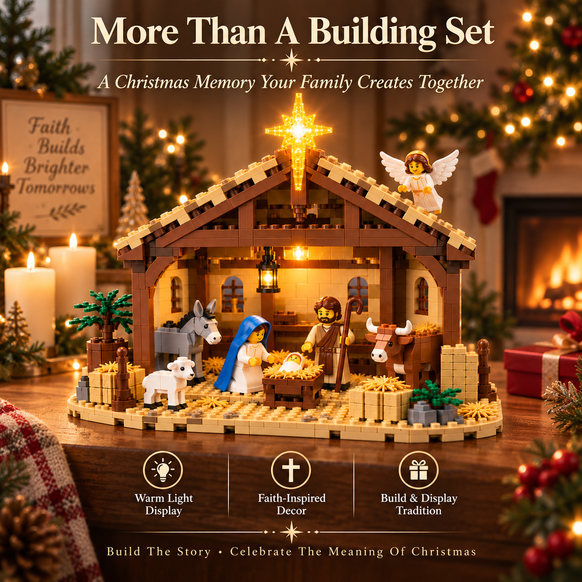 🔥Last Day 49%🌟The Nativity Story Building Block Set