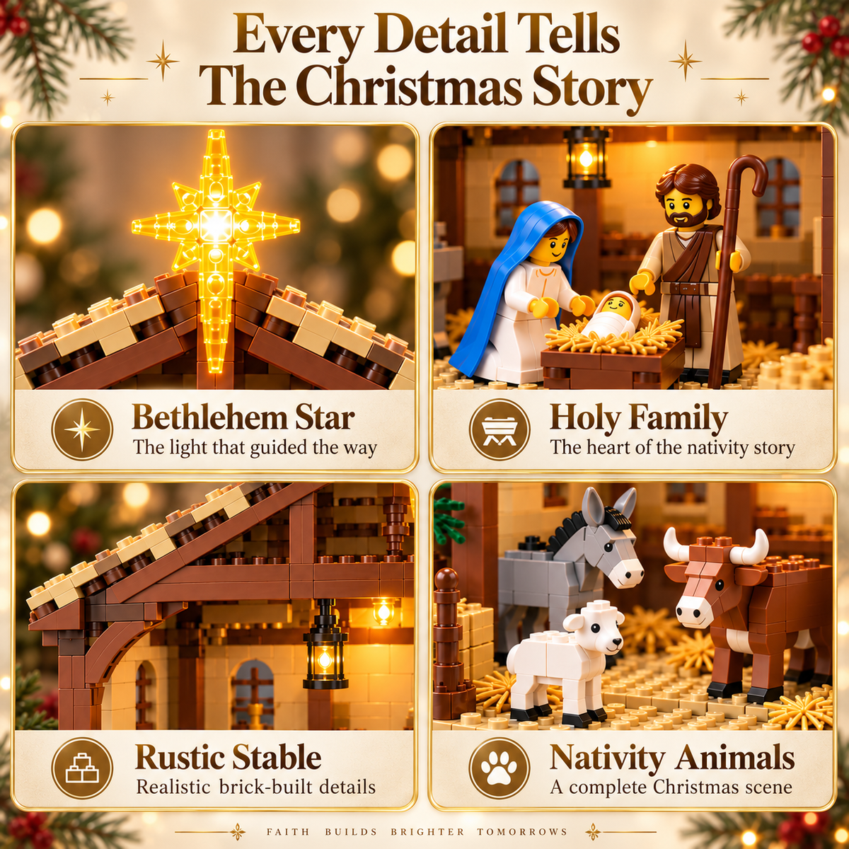 🔥Last Day 49%🌟The Nativity Story Building Block Set