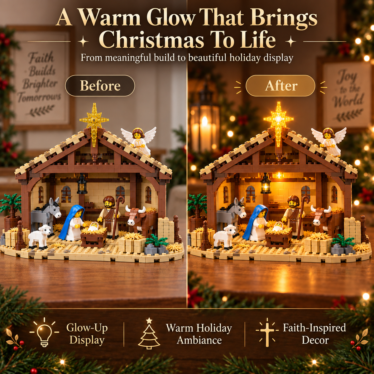 🔥Last Day 49%🌟The Nativity Story Building Block Set